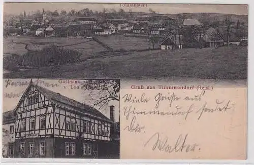 908355 Mehrbild Ak Gruß aus Thimmendorf (Reuß) Gasthaus und Brauerei 1915