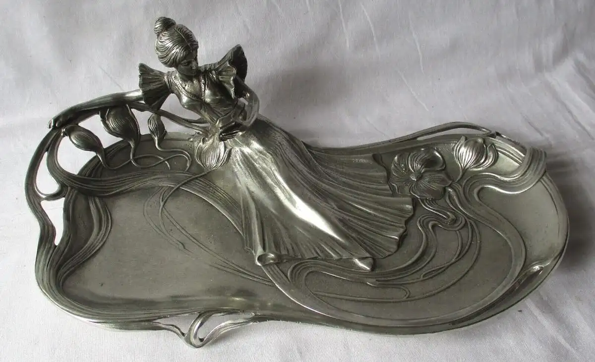 Jugendstil Visitenkarten Halter Schmucktablett nach WMF Design um 1900 (100522) 0