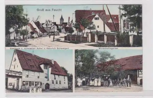 905244 Mehrbild Ak Gruß aus Feucht Gasthaus zum schwarzen Adler usw. 1912