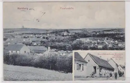 906941 Mehrbild Ak Hornburg Totalansicht und Geschäftshaus 1911