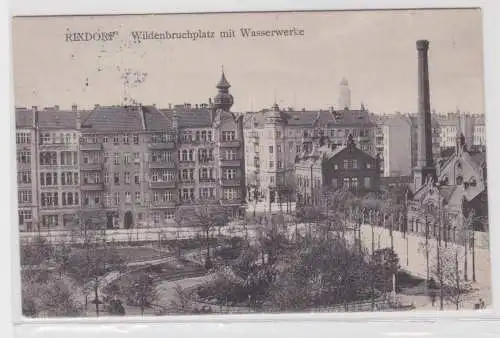 903960 Ak Rixdorf bei Berlin Wildenbruchplatz mit Wasserwerke 1911