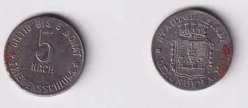 5 Pfennig Eisen Münzen Notgeld Stadtgemeinde Gemünden a.M.   (167073)