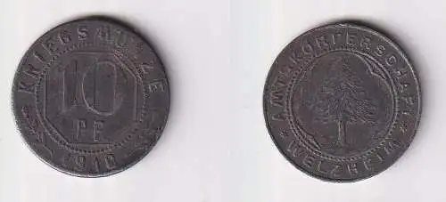 10 Pfennig Eisen Münzen Notgeld Amtskörperschaft Welzheim 1918  (167047)