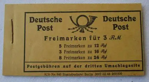 Alliierte Besetzung Markenheftchen 1946 Mi Nr. MH 50 postfrisch ** (158523)