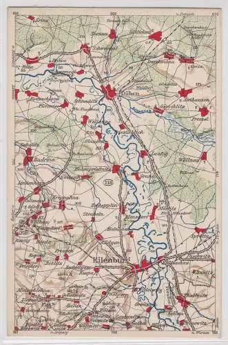 902286 Landkarten Ak Wona-Karte D Eilenburg, Düben, Lindenhayn usw.