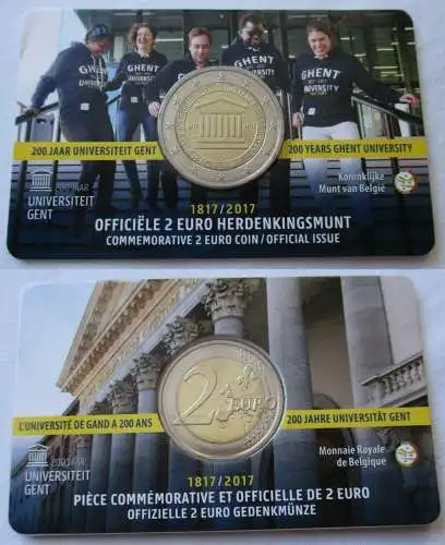 Belgien Coin Card 2 Euro 2017 "200 Jahre Universität Gent" (103827)