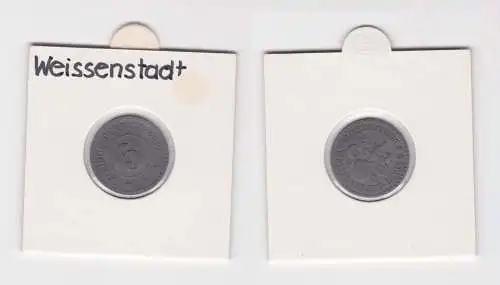 5 Pfennig Münze Notgeld Stadt Weissenstadt um 1920 (157310)
