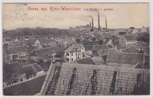 69196 Ak Gruß aus Klein-Wanzleben vom Kirchturm gesehen 1909