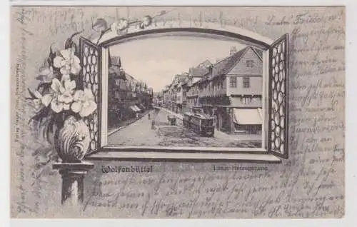 83203 Jugendstil Ak Wolfenbüttel Lange Herzogstrasse 1904
