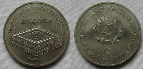 DDR Gedenk Münze 5 Mark Berlin Zeughaus 1990 vorzüglich (149050)