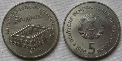 DDR Gedenk Münze 5 Mark Berlin Zeughaus 1990 vorzüglich (147063)