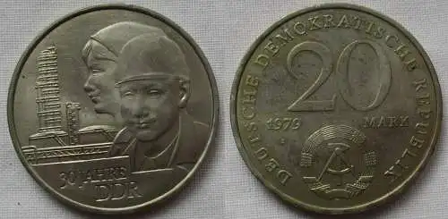 DDR Gedenk Münze 20 Mark 30.Jahrestag der DDR 1979 vz (148892)