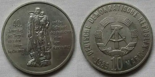 DDR Gedenk Münze 10 Mark 40 Jahre Kriegsende 1985 vz (141769)