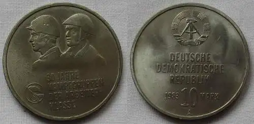 DDR Gedenk Münze 10 Mark 30 Jahre Kampfgruppen der Arbeiterklasse 1983 (140194)