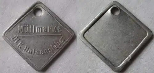 Aluminium DDR Wertmarke Müllmarke DLK Haldensleben  (134376)