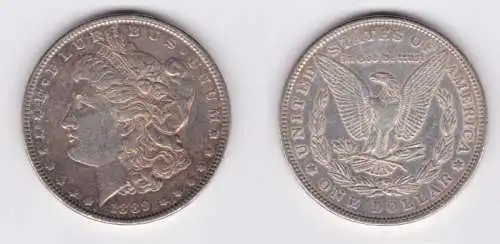 1 Morgan Dollar Silber Münze USA 1889 vz (105513)