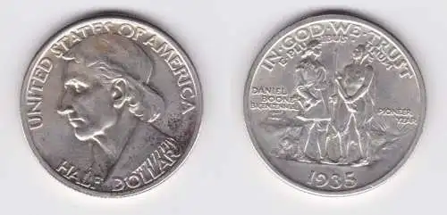 1/2 Dollar Silber Münze USA Daniel Boone 1935 vz (103783)