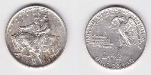 1/2 Dollar Silber Münze USA Stone MountainMemorial 1925 vz (105696)