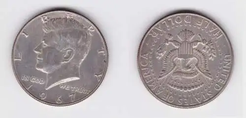1/2 Dollar Silber Münze USA 1967 John F. Kennedy (108884)