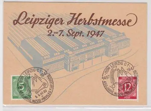 71979 Ak Leipziger Herbstmesse 1947 Hauptbahnhof