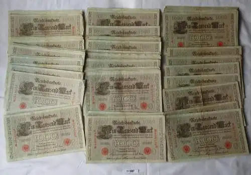 Sammlung 100x  1000 Reichsmark Banknoten 21.4.1910 Rosenberg 45 (111857)