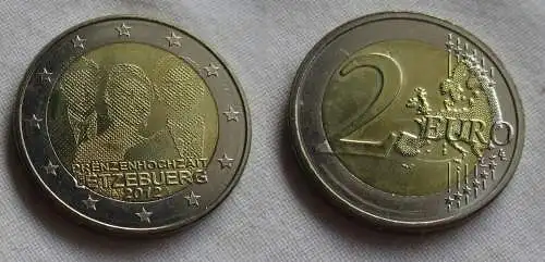 2 Euro Gedenkmünze Luxemburg 2012 Hochzeit Guillaume und Stephanie (159411)