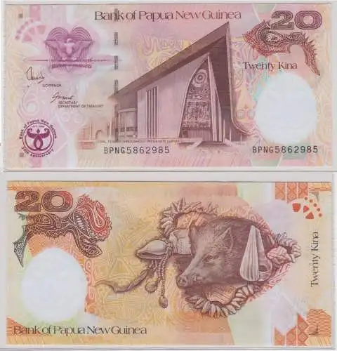 20 Kina Banknote Papua Neuguinea Papua New Guinea 2008 bankfrisch UNC (159096)