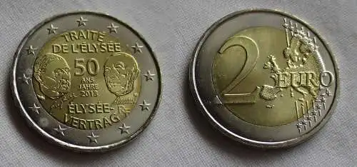 2 Euro Gedenkmünze Frankreich 2013 50 Jahre Elysee-Vertrag (159213)