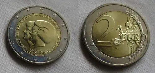 2 Euro Gedenkmünze Niederlande 2013 Thronwechsel Doppelporträt (159250)
