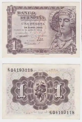 1 Peseta Banknote Spanien Banco de Espana 19.6.1948 Pick 135 (159342)