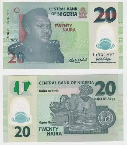 20 Naira Banknote Central Bank of Nigeria 2009 Kassenfrisch (159517)