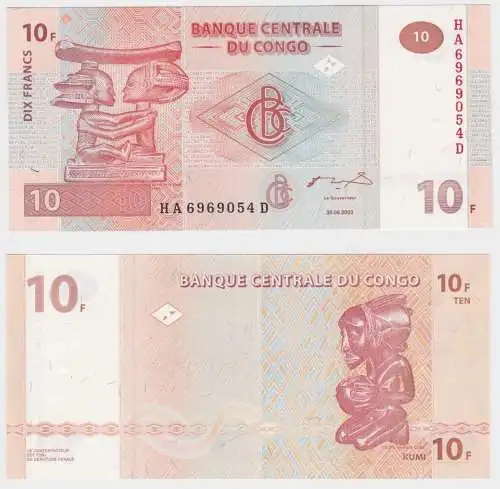 10 Franc Banknote Banque Centrale du Congo 2003 (159089)