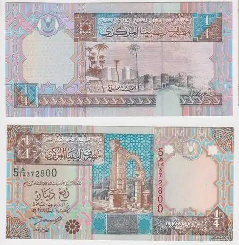 1/4 Dinar Banknote Libyen Libya (2002) kassenfrisch (159522)