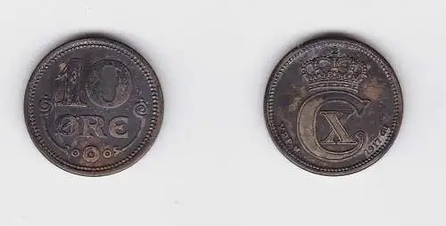 10 Öre Silber Münze Dänemark 1917 (130441)