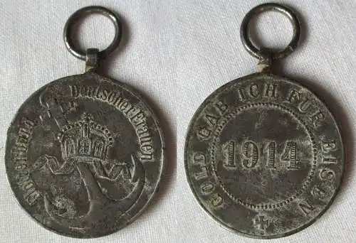 Medaille Flottenbund deutscher Frauen Gold gab ich für Eisen 1914 (118583)