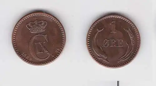 1 Öre Kupfer Münze Dänemark 1889 (133369)