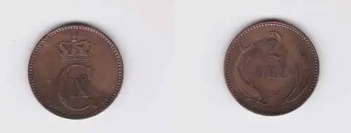 2 Öre Kupfer Münze Dänemark 1889 Delphin (133425)