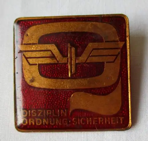 seltenes DDR Abzeichen Deutsche Reichsbahn Disziplin Ordnung Sicherheit (123866)