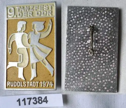 DDR Abzeichen 9.Tanzfest der DDR Rudolstadt 1974 (117384)