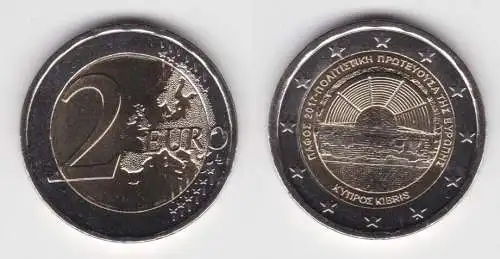 2 Euro Bi-Metall Münze Zypern 2017 Kulturhauptstadt Paphos (137061)