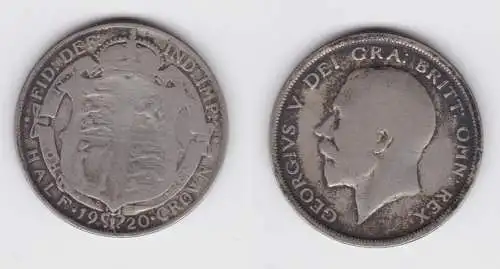 1/2 Crown Silber Münze Großbritannien 1920 Georg V. (143160)