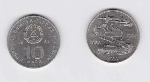 DDR Gedenk Münze 10 Mark 25 Jahre Nationale Volksarmee NVA 1981 (133759)