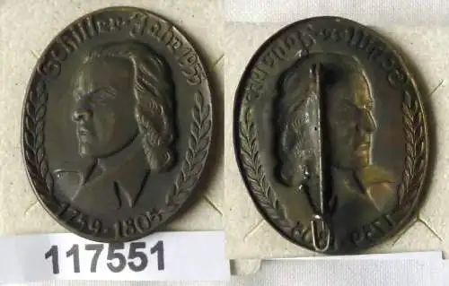 seltenes DDR Blech Abzeichen Schiller Jahr 1955 (117551)