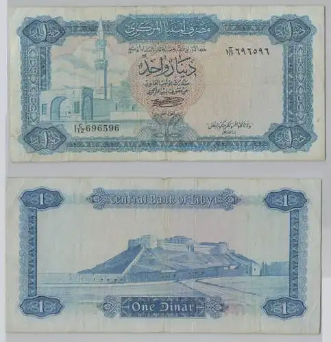 1 Dinar Banknote Libyen Libya (1971-1972) Pick 35 (153214)