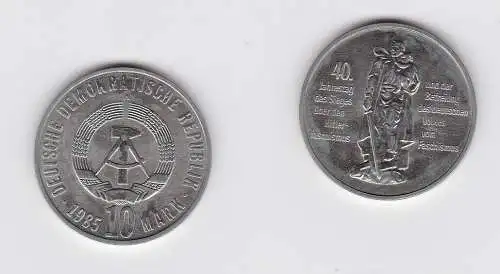 DDR Gedenk Münze 10 Mark 40 Jahre Kriegsende 1985 (133799)