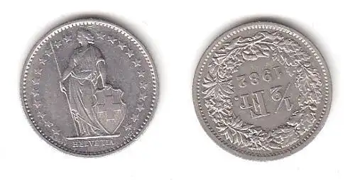 1/2 Franken Nickel Münze Schweiz 1982 (114089)