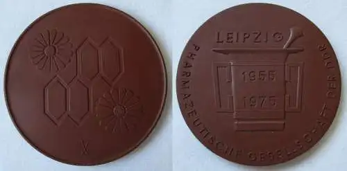 DDR Porzellan Medaille Pharmazeutische Gesellschaft Leipzig 1955-75 (102285)