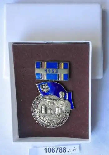 DDR Medaille für hervorragende Leistungen im Fünfjahrplan 1953 im Etui (106788)
