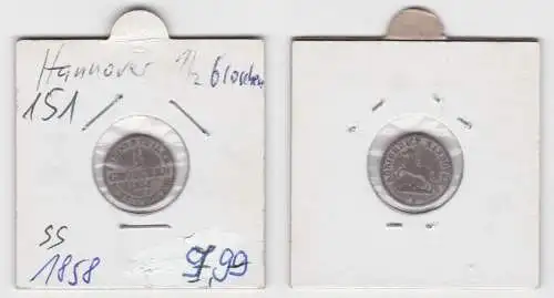 1/2 Groschen Silber Münze Hannover 1858 B (142192)