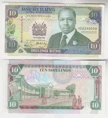 10 Shillings Banknote Kenia Kenya 1989 (115763)